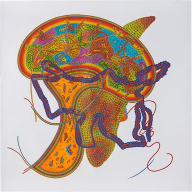 Brain Machine II – Abstrakte bunte geometrische Formen in harmonischem Design